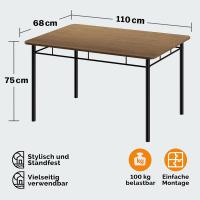 Mesa de Comedor con 4 Sillas Set 5 Pzs. Completo Madera Muebles Cocina Leo 110x68cm Tipo Industrial - details 18