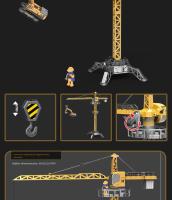Grúa y Vehículo de Construcción para Niños, juego de Juguetes de Aleación, Modelo Realista de Maquinaria de Ingeniería - details 1