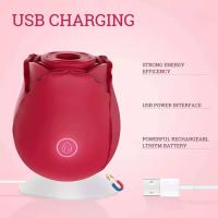 Consolador de punto G con rosa de 10 velocidades, succión de clítoris vaginal, juguete sexual para mujeres, potente vibrador de vacío, masajeador - details 1