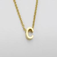 Collar con inicial de acero inoxidable para mujer, Gargantilla con letras cortadas de Color dorado, con un solo nombre, colgante, regalo de joyería, envío directo - details 12