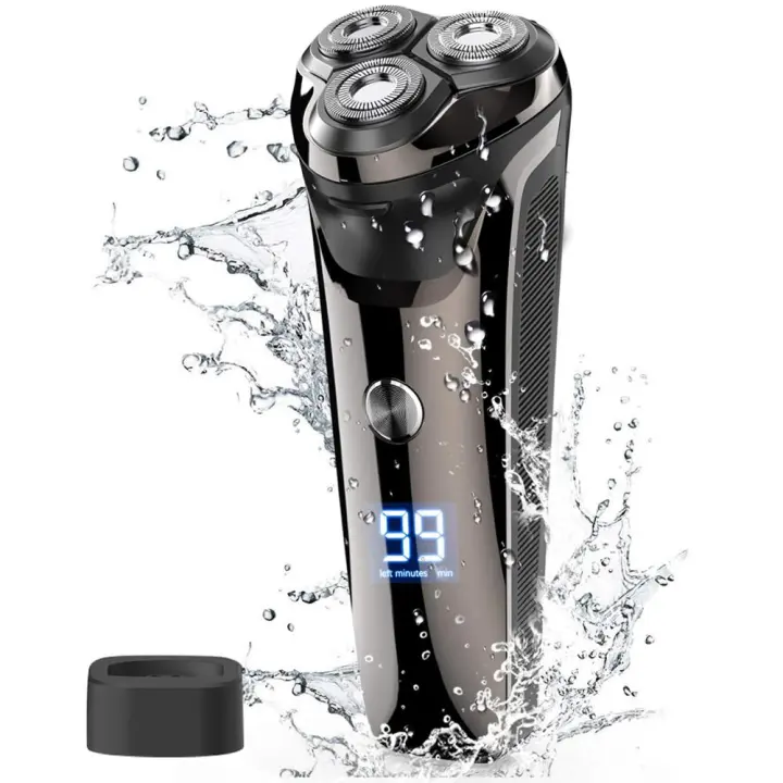 Máquina de afeitar Surker para viajes, afeitadora meridiana, maquinilla de afeitar eléctrica, afeitadora recargable para hombres, peluquero, húmedo y seco - 1