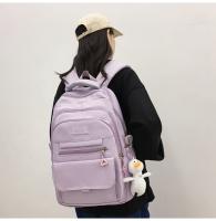 Bolso escolar de diseño para estudiantes de secundaria femenino, mochila de estilo universitario para estudiantes de secundaria, mochila versátil simple para estudiantes universitarios de color sólido - details 7
