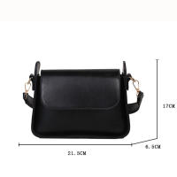 Bolsos cruzados para mujer, bolso de hombro de cuero de PU de Color sólido, bolso pequeño de moda - details 21