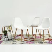 Juego de 4 sillas giratorias de ante para comedor con asiento acolchado, sillas de diseño para salón o cocina, con patas de metal negro, marrón - details 21
