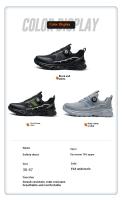 Zapatos de Seguridad Ligeros con Cierre de Gancho y Bucle Zapatillas de Trabajo Transpirables para Hombres Anti-Golpes con Punta de Acero Corte Bajo - details 4