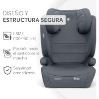Silla Coche Grupo 3 (15-36 kg, 100-150 cm) Silla para Niño sin ISOFIX, i-Size, de 3,5 a 12 Años, 13 Posiciones Reposacabezas, Gris - details 4