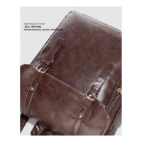 Mochila Mochila Estilo Universitario Bolso Retro De Cuero Suave Para Mujer Bolso Escolar Informal De Gran Capacidad - details 9