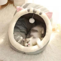 Cama de Mascotas Suave y Lavable Rompea la Cama de Gato con Almohada Corrugada Ideal para Descansar - details 5