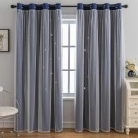 Cortinas de Dormitorio de Doble Capa Aislantes Térmicos Opaques con Ojales Protección UV,1 pieza - details 43
