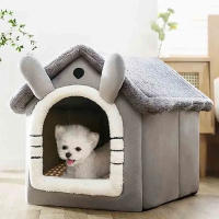 Casa De Perro Interior Cama Suave Para Mascotas Pequeñas Medianas Y Grandes Con Almohadilla Desmontable Tienda De Gato Material De Algodón 100% Máquina De Lavar - details 3