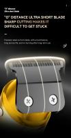 Kemei-cortadora de pelo profesional Retro para hombre, máquina eléctrica inalámbrica con pantalla LCD, recargable, para Barbero y barba - details 2