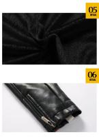 Nuevo traje de carreras de motos de los hombres, de cuero, de lana, delgado, chaqueta oscura, chaqueta de invierno para hombres, chaqueta de choque etiqueta - details 12