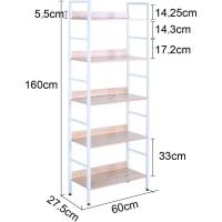 Estante de Metal Multifuncional para Almacenamiento y Organización Estante de Cocina con 5 Estantes de Metal + MDF 60x27,5x160CM - details 4