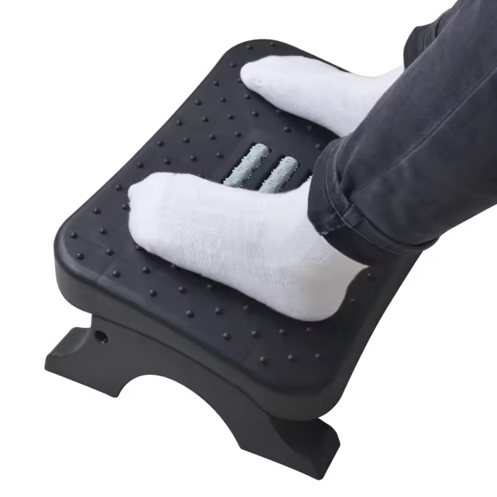 Reposapiés Debajo Del Escritorio, Taburete Ergonómico Para Pies Con Rodillos De Masaje, Carga Máxima De 120 Libras - 1