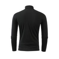 Camiseta de manga larga con cuello medio alto para hombre, Jersey informal de Color sólido, ropa interior - details 25