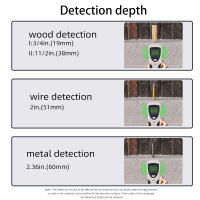Detector de Metales retroiluminado AC, buscador de madera, rastreador de profundidad, escaleras subterr￡neas, esc￡ner de pared, pantalla LCD HD - details 8