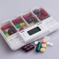 Caja de almacenamiento de plástico inteligente, 4 rejillas, recordatorio de sincronización electrónico, cajas de medicamentos, temporizador de alarma, organizador de escritorio, contenedor de pastillas - details 8