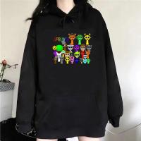 Sprunki Sudadera con capucha patrón de moda suéter de anime cómico tela suave chica hoddie jersey harajuku estilo moderno diseñador cómic - details 1