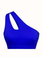 Sujetador Deportivo Cómodo para Mujer con Almohadillas Extraíbles - Sin Aros, Diseño de Un Hombro, Detalle de Malla Transpirable, Mezcla de Nylon y Elastano - details 4