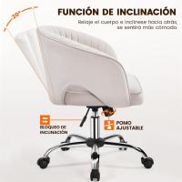 Silla de Oficina de Terciopelo Ruinas Giratorias de 360° Ajustable en Altura - details 27