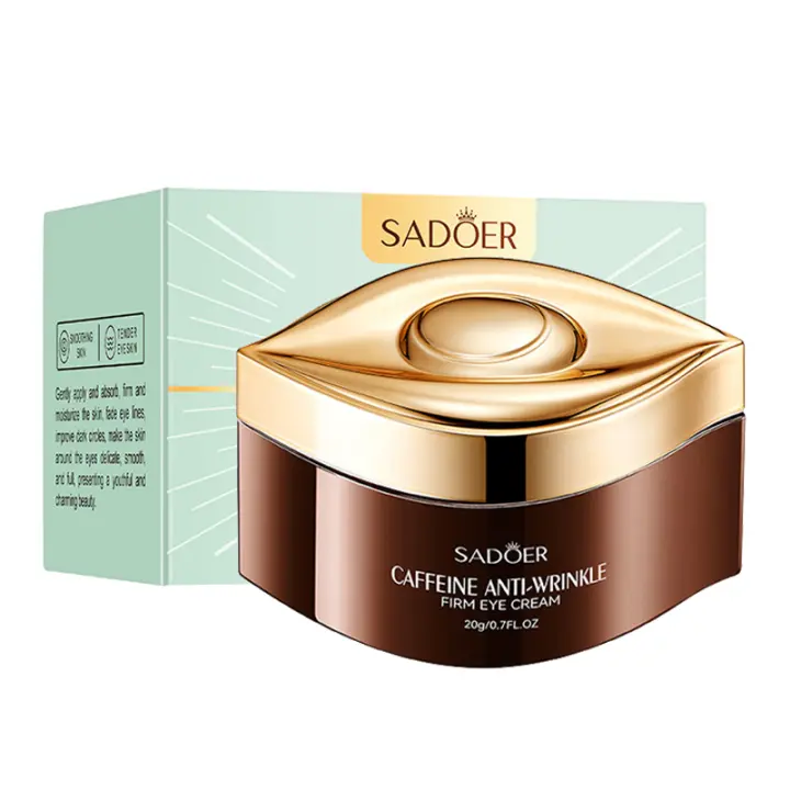 Crema de Ojos con Café SADOER Adiós a las Ojeras, Reafirma y Hidrata Herramientas de Cuidado de la Piel de Belleza para el Rostro - 1