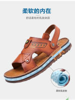 Sandalias de Hombre de Cuero Genuino Comodidad y Frescura en Verano Antideslizantes para Uso Exterior - details 8