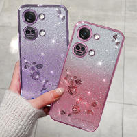 Funda de Teléfono OnePlus Ace 2V 2 Pro, Nord CE3 Lite, 11 10 9 Pro Aplicación de Galvanoplastia con Diamante de Agua Floral Polvo - details 1