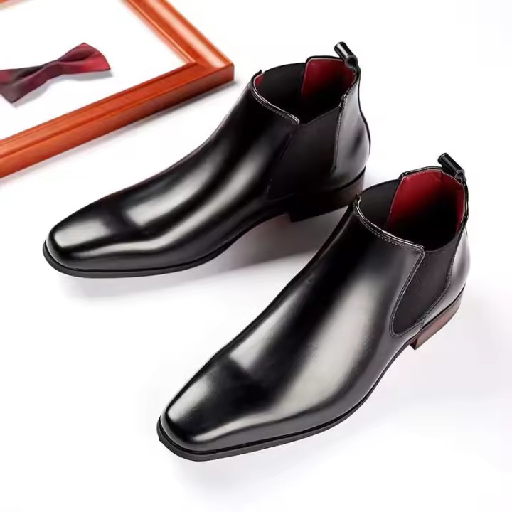 Zapatos de boda de suela blanda cómodos formales de cuero genuino para hombre, diseño de tendón de vaca de bajo precio, otoño - 1