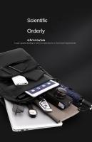 Mochila de Negocios de Cuero Minimalista Impermeable, Resistente al Desgaste, Tamaño 40x28x18cm para Viajes de Negocios y Commuting - details 11