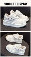 Zapatos blancos con suela absorbente de cuero para deportes de primavera y otoño para mujer - details 0