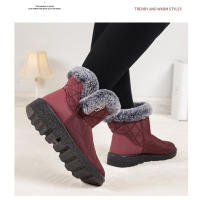 Botas de nieve para mujer, zapatos de algodón grueso de terciopelo, botas cortas versátiles de moda, novedad de otoño e invierno 2024 - details 11