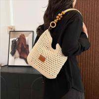 Bolso tejido de playa hueco, bolso de mano para playa, bolso de playa bohemio, bolso de cubo, bolso de hombro hueco de gran capacidad para compras - details 19