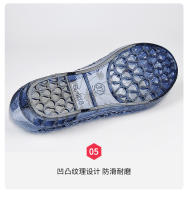 Nuevos zapatos de gelatina, sandalias bajas transparentes de moda para mujer, zapatillas auténticas de USA - details 7