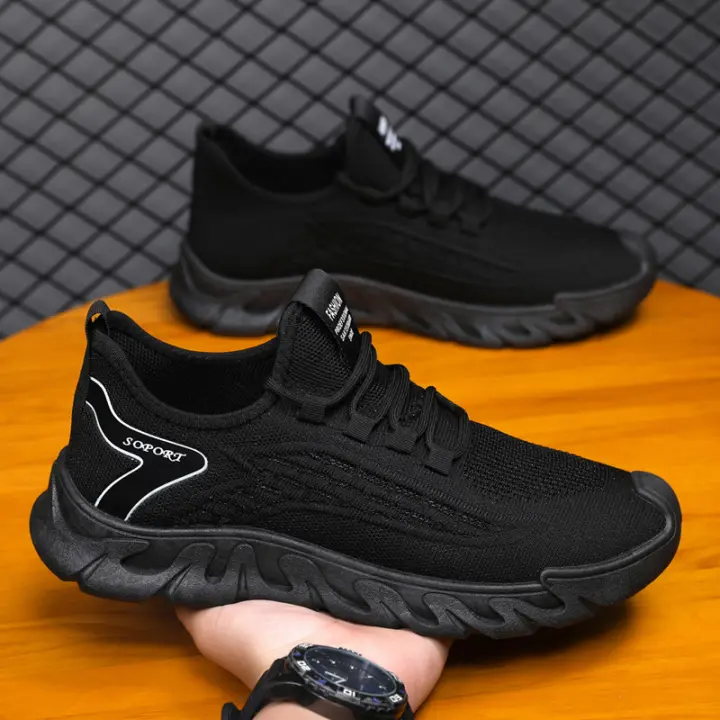 Zapatillas de Moda para Hombres Suela Suave y Casual de Verano Zapatos Deportivos de Malla Flyknit - 1