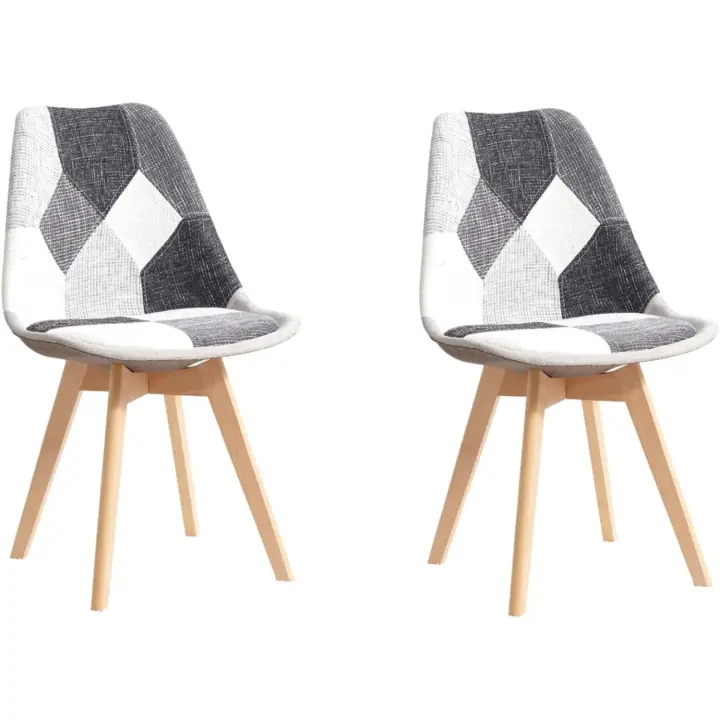 Comedor Modernas con Asiento Tapizado y Patas de Madera de Haya Ideales para Comedor, Cocina, Sala de Estar, Dormitorio (Marrón) - 1
