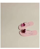 Chanclas de amor para mujer, zapatos tipo Tanga a la moda que combinan con todo, prendas de vestir famosas en Internet para posición de plantilla de playa junto al mar, verano 2024 - details 3