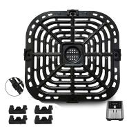 Placa de parrilla para freidora de aire para freidoras de aire Instants Vortex Plus 6QT, piezas de repuesto de bandeja de parrilla cuadrada mejorada - details 1