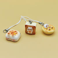Llaveros de Pan de Gato Estilo Japonés Set de 3 Encanto de Teléfono Kawaii para Bolsos - details 4