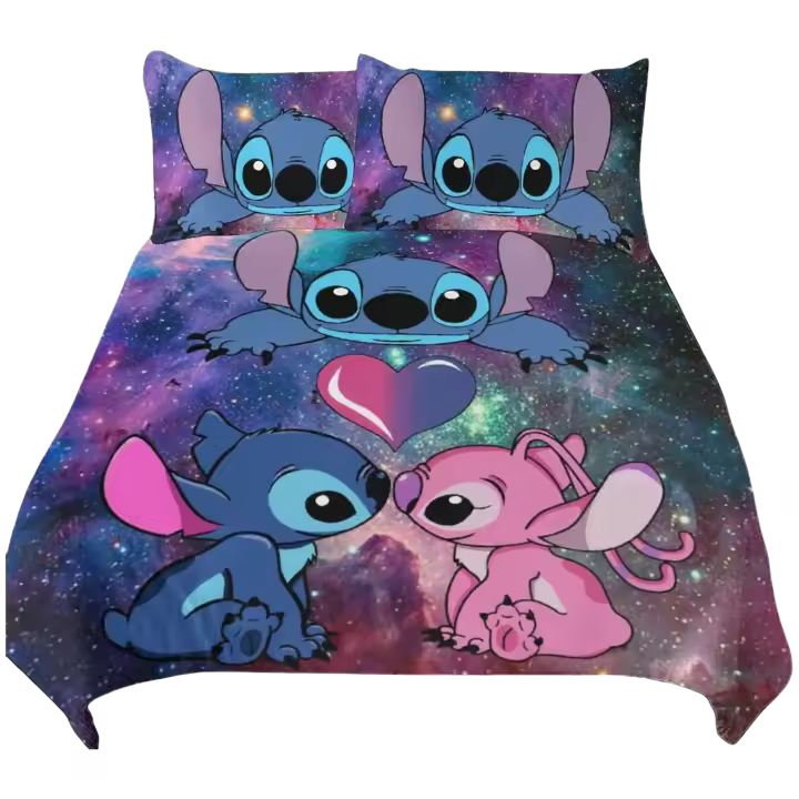 Juego de Ropa de Cama Ligera con Estampado 3D Cubierta de Edredón, Fundas de Almohada, Fundas de Almohada 3 Piezas - 1