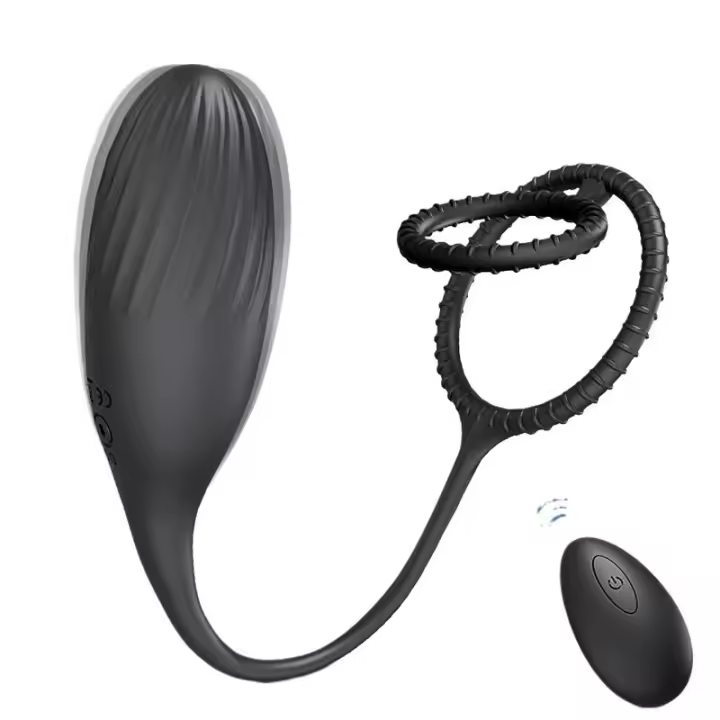 Empaque privado Anillo sexy con estimulador de próstata Vibrador Anal Plug Anal Dildo Vibrador Hombres Gay Juguetes sexuales inalámbricos con control remoto para parejas - 1