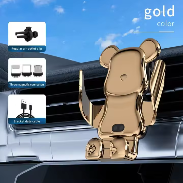 Cargador inalámbrico infrarrojo para coche, soporte de carga rápida de 15W, abrazadera automática, cargador magnético Qi - 1