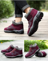 Botas de invierno cálidas de algodón para mujer, zapatos deportivos para exteriores, botas de nieve antideslizantes, botines de nieve antifrío para senderismo para mujer - details 16