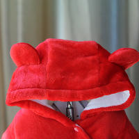 Pudcoco-Pelele con capucha para bebé, niña y niño, traje de nieve de vellón con broche, ropa de abrigo de invierno, mono con patrón lindo - details 4