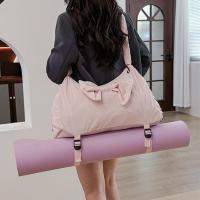 Bolsa de gimnasio deportiva con diseño de lazo coreano, bolsa de transporte ligera para esterilla de Yoga de gran capacidad, bolsa de viaje impermeable para entrenamiento físico para mujer - details 3