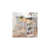 Estantería de Cocina con 3 Estantes y Cesta Metálica, Mesa Auxiliar de Cocina con Estantes Soporte de Microondas con Ganchos, 90 x 40 x 83 cm - details 9