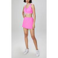 Falda deportiva de verano de cintura alta para mujer con bolsillo interior dividido, conjunto de golf para fitness y tenis - details 11