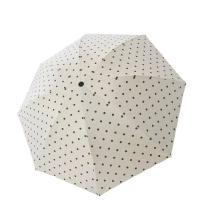 Paraguas automático con protección UV para hombre y mujer, sombrilla minimalista con manchas blancas y negras - details 0