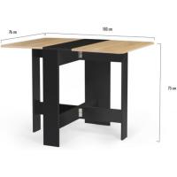 Mesa plegable para 2-4 personas, madera, blanco, madera de haya, 103 x 76 cm - details 26