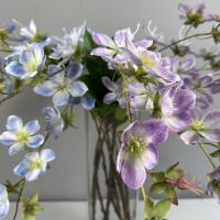 Jasmine artificiales verticales de 80cm, elegante y hermosa flor de jazmín de simulación, flor falsa de seda impresa en 3D de tacto Real - details 10
