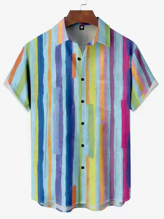 Camisa Casual de Playa Kawaii Aloha Estampado 3D Verano, Manga Corta, Talla Grande para Hombres y Mujeres - 1